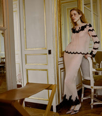 ALBERTINE ANNIVERSARY TOP -- SOFT PEACH
