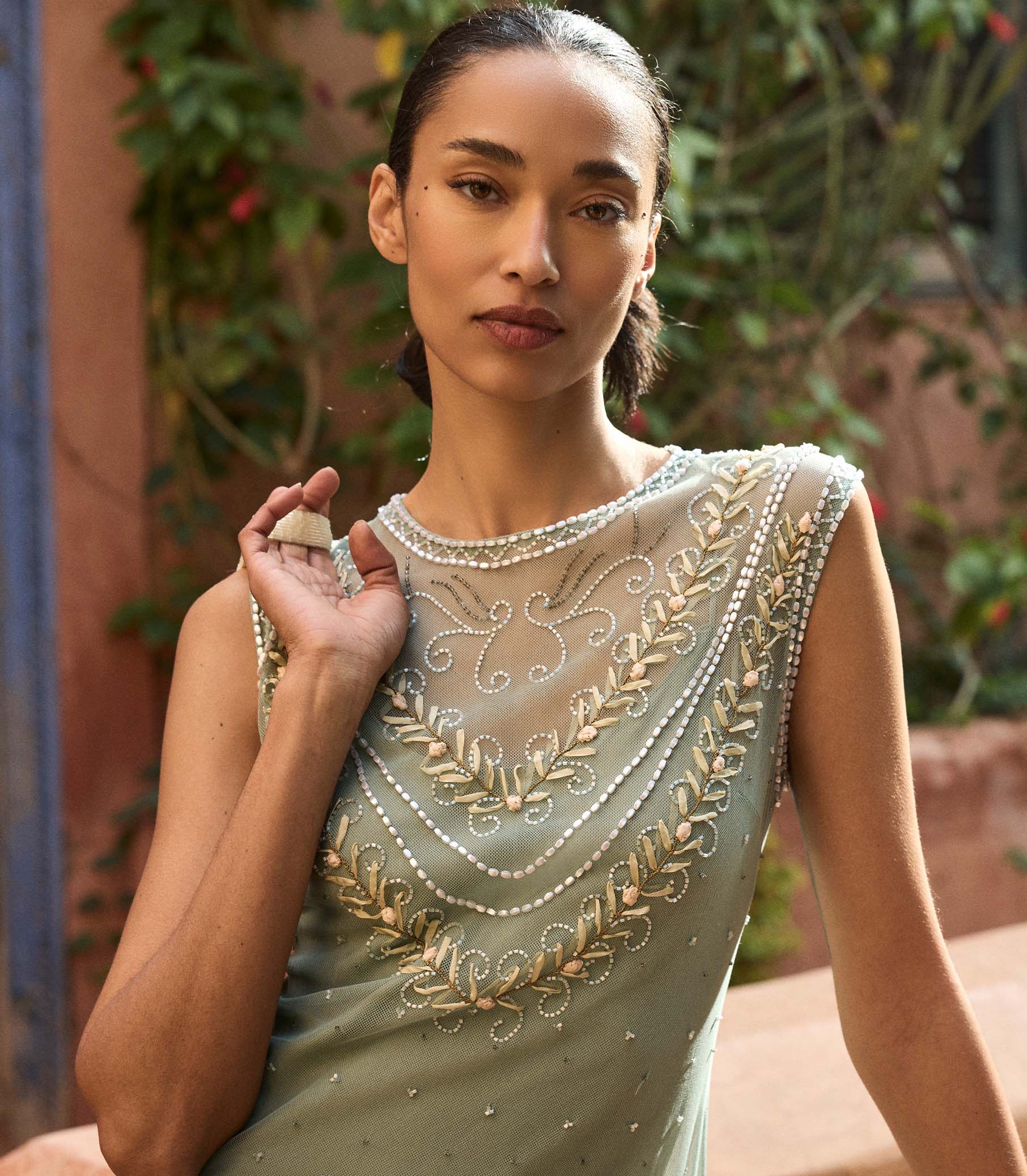 ARTEMISE DRESS -- SAGE