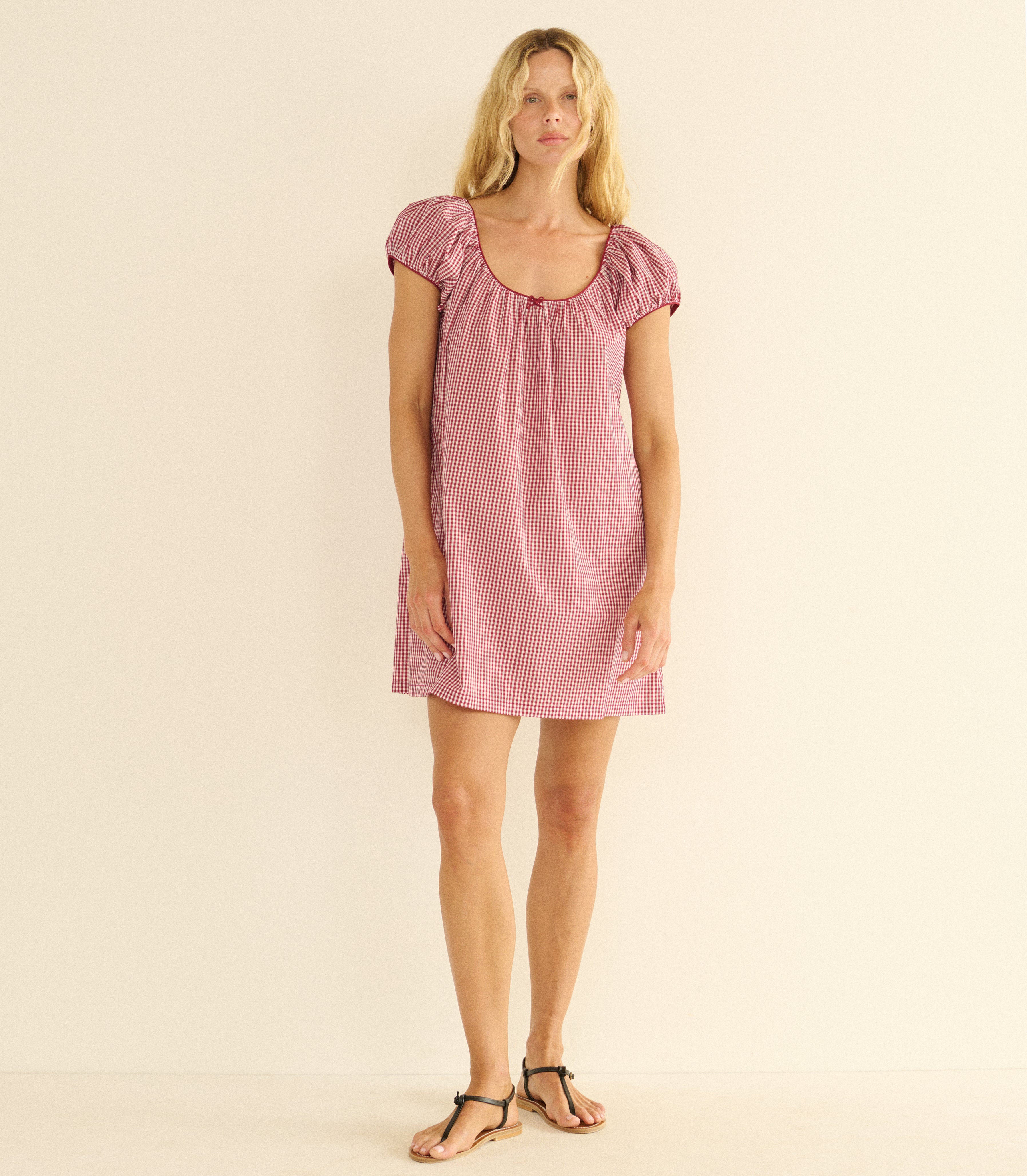 JULIA DRESS -- MULBERRY LA MADDALENA GINGHAM