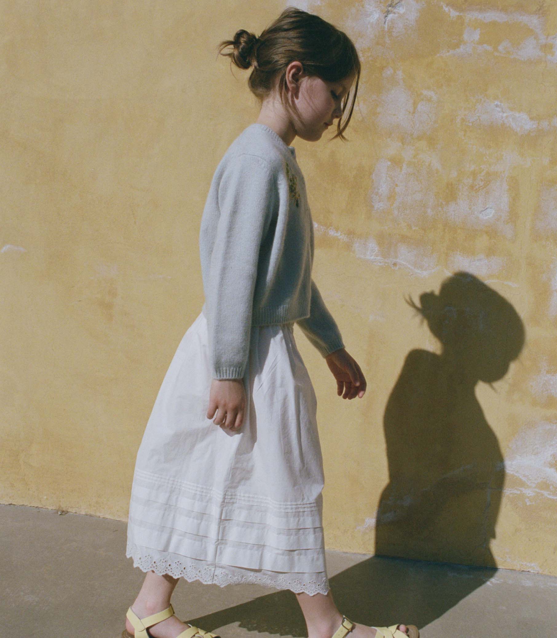 LITTLE SEBASTIANE MIDI SKIRT -- SALT