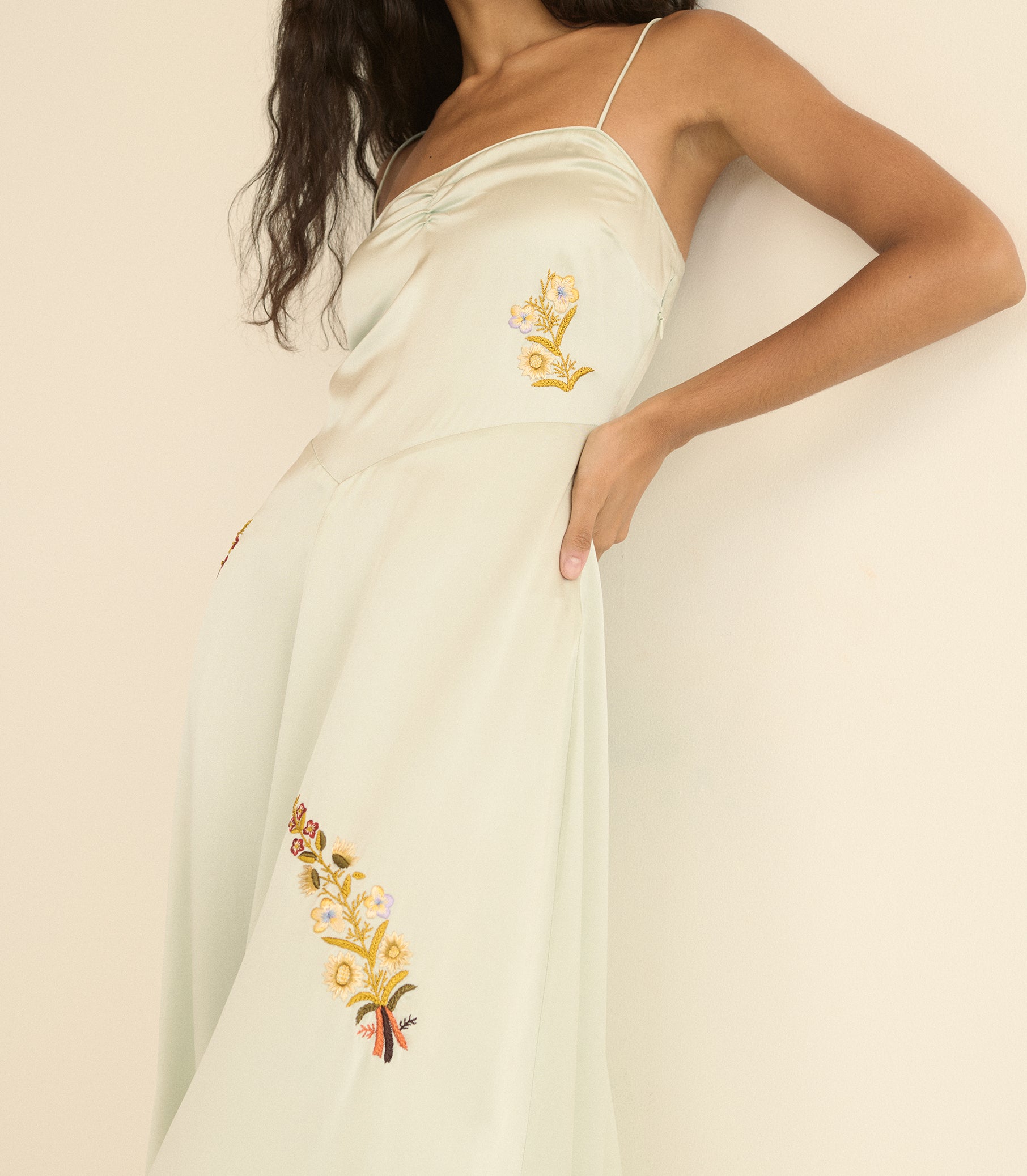 LORRAINE DRESS -- EUCALYPTUS