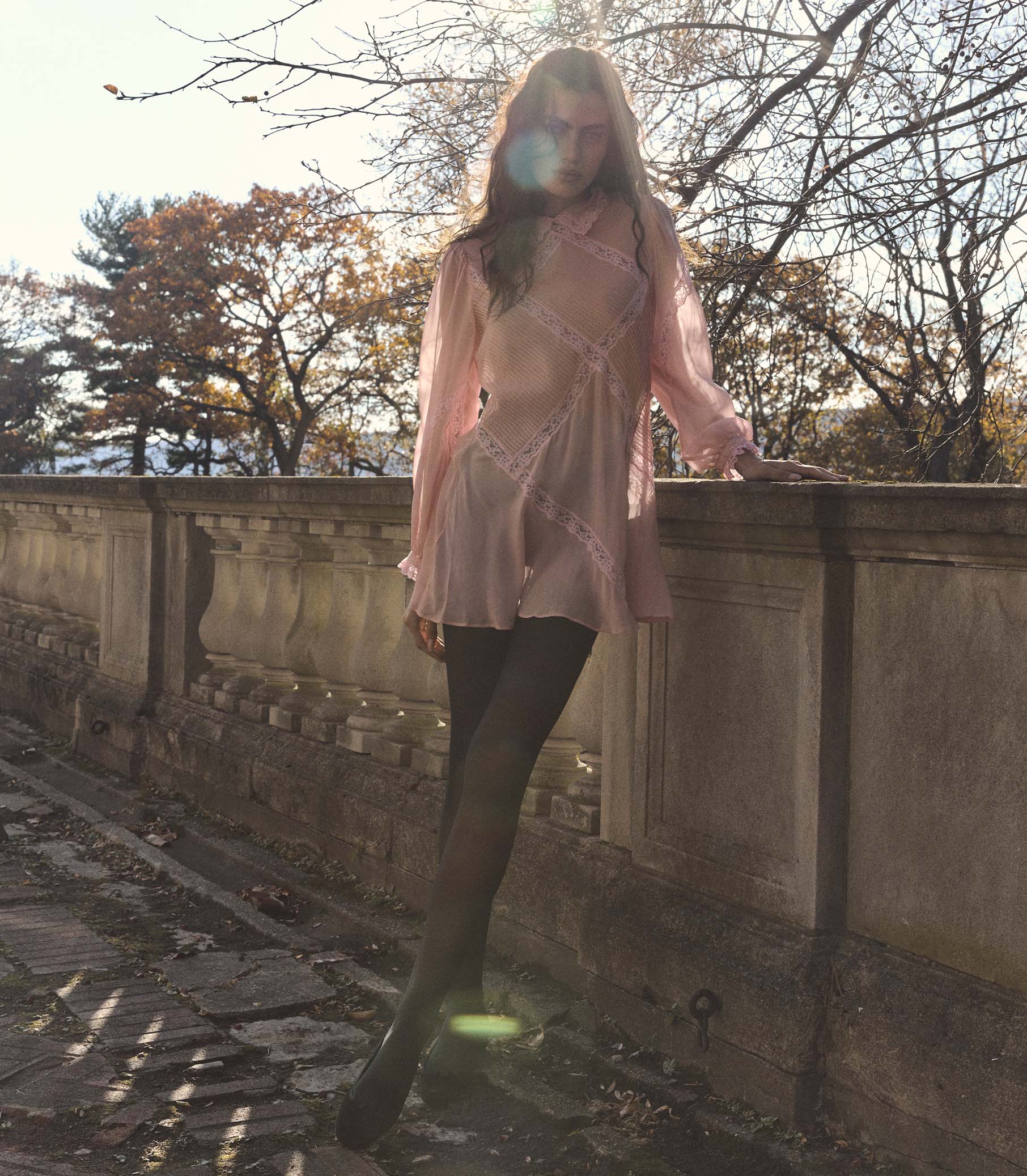 LOUISETTE DRESS -- PINK HYDRANGEA