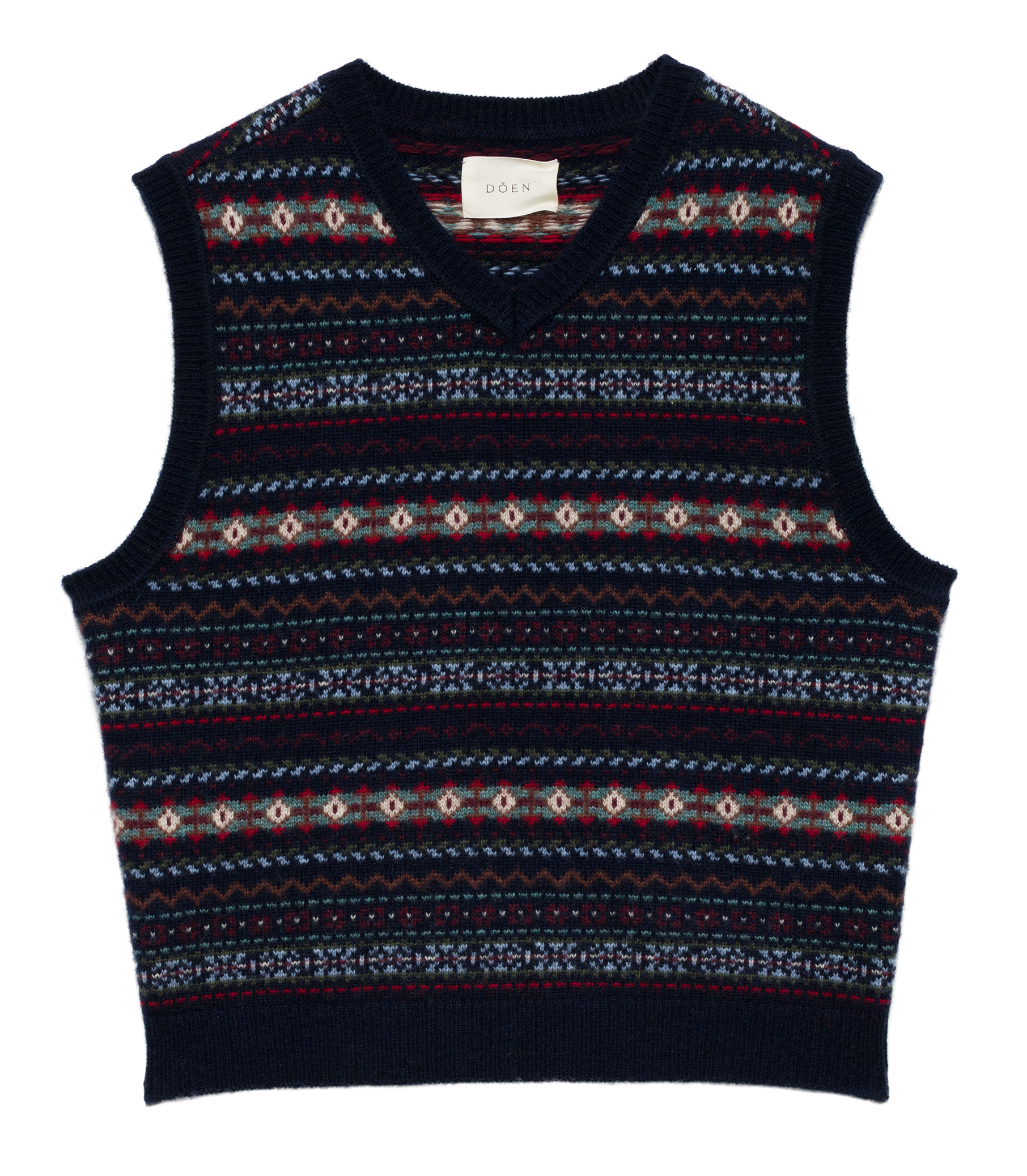 VINCENT VEST -- NAVY DASHWOOD FAIR ISLE